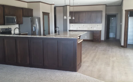 wood look floors in a kitchen